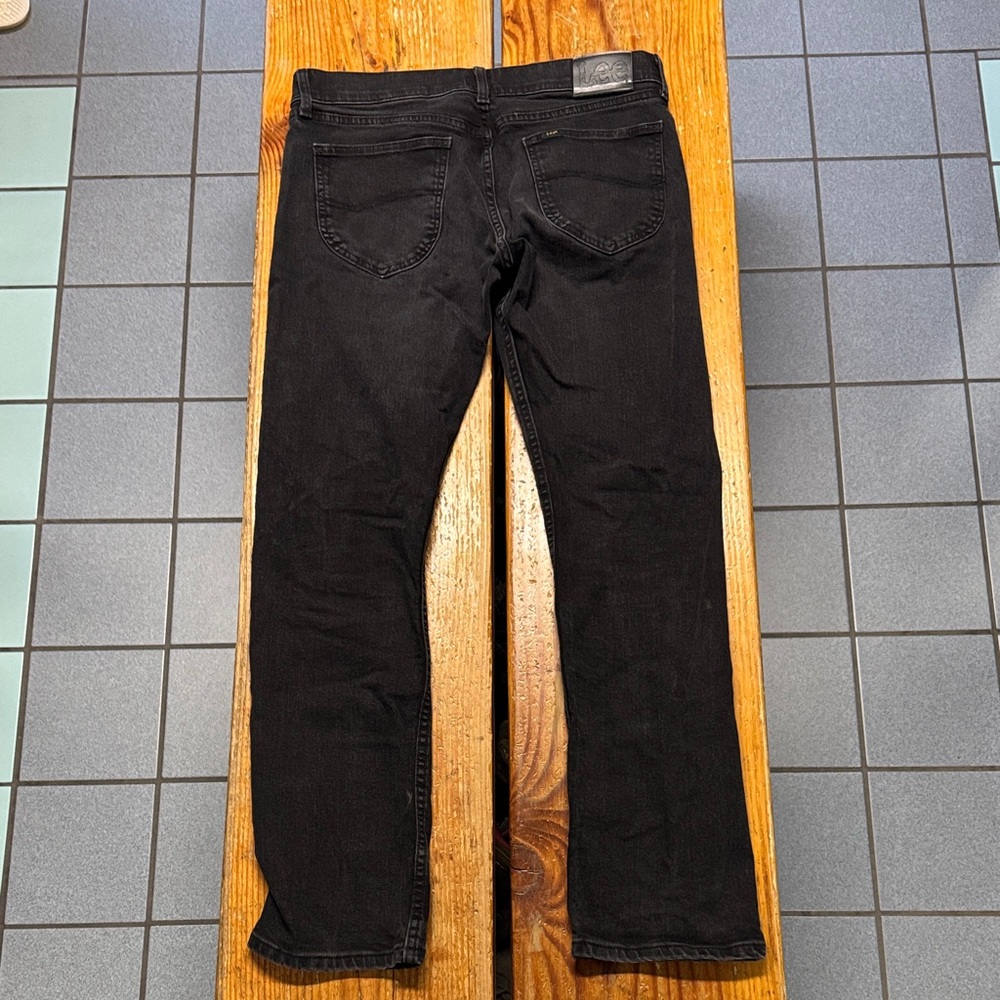Lee Black slim fit Straight-Leg Jeans 33 x 34 - Picture 4 of 4